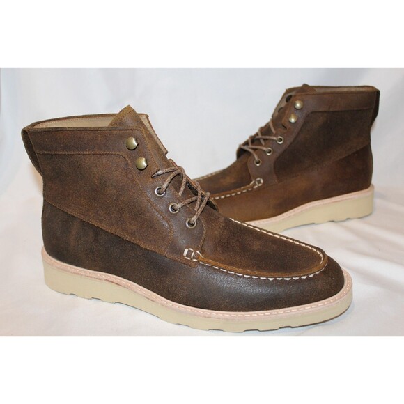 NISOLO MEN\'S MATEO SUEDE BOOTS WAXED BROWN $260 NIB